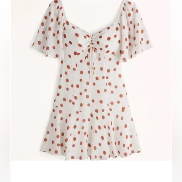 Abercrombie Flutter Sleeve Keyhole Mini Dress - Picture 2 of 5